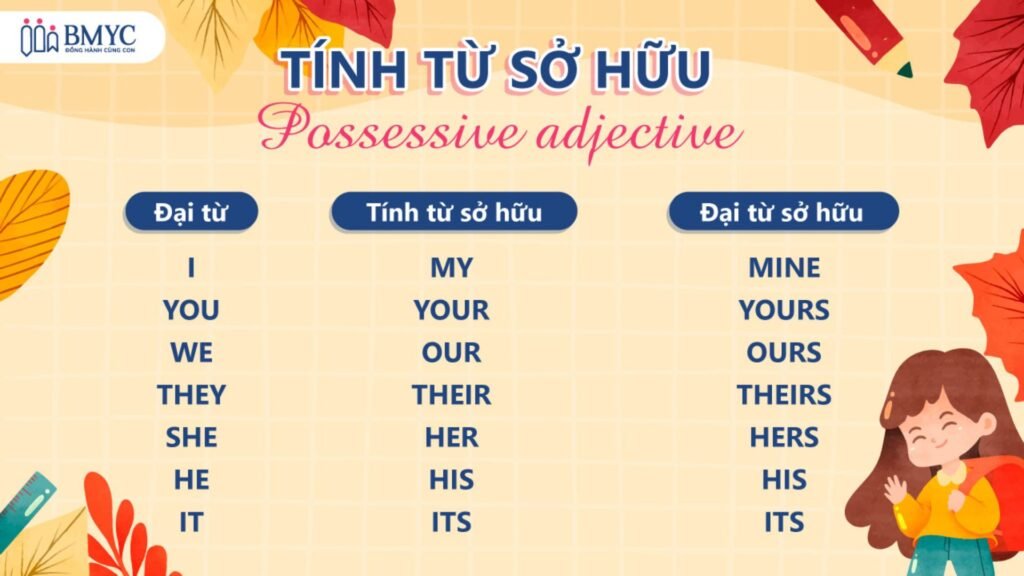 Bài Tập Tính Từ Sở Hữu Tiếng Anh Lớp 6