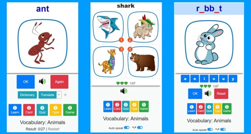 Các Dạng Bài Tập Học Qua Flashcard